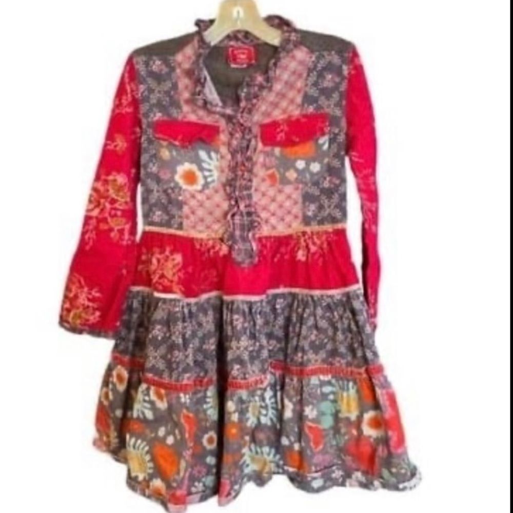 Room seven girls, patchwork corduroy western style dress size 6 ￼
